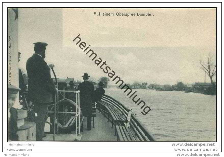 Auf Einem Oberspree Dampfer Ca. 1900 - Koepenick