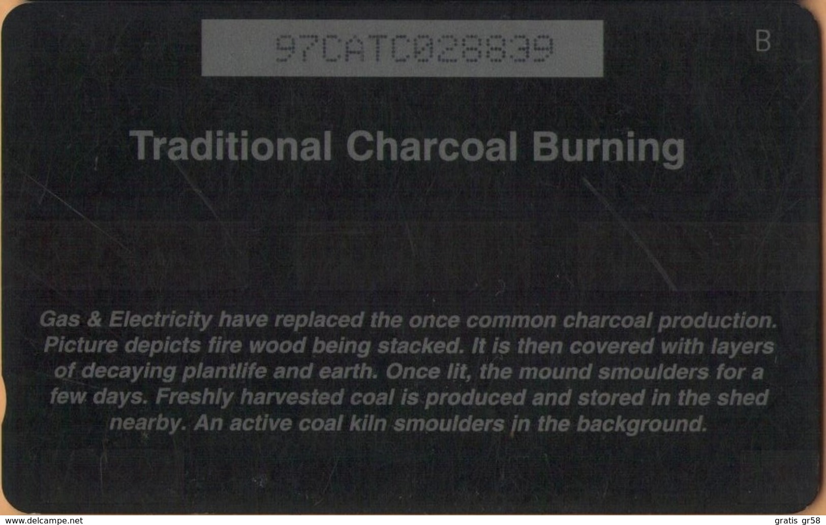 Antigua & Barbuda - GPT, ANT-97C, 97CATC, Charcoal Burning, 45,000ex, 1996, Used As Scan - Antigua U. Barbuda