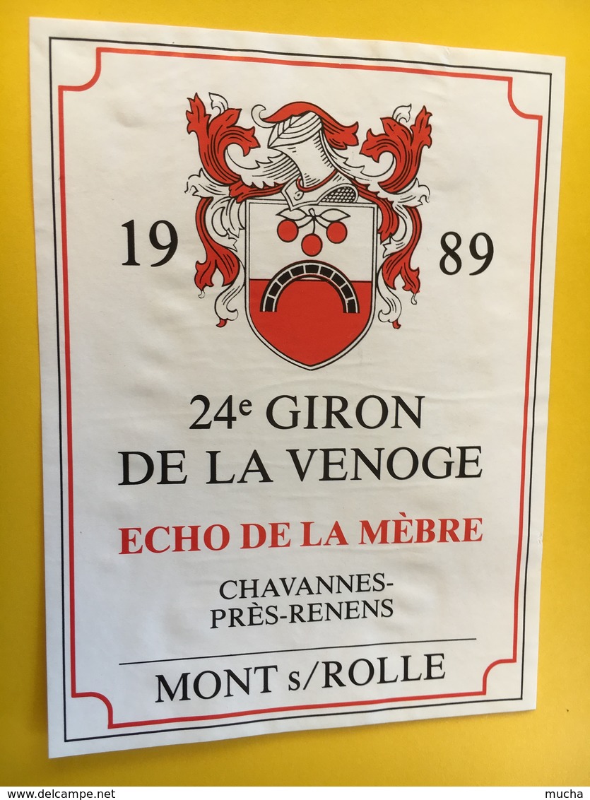 8778 - 24e Giron De La Venoge Echo De La Mèbre 1989  Suisse 2 étiquettes - Muziek & Instrumenten