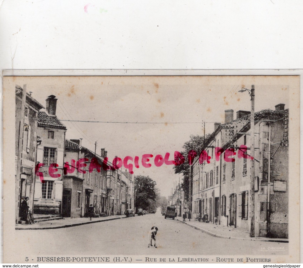 87- BUSSIERE POITEVINE- RUE DE LA LIBERATION - ROUTE DE POITIERS - RARE - Bussiere Poitevine