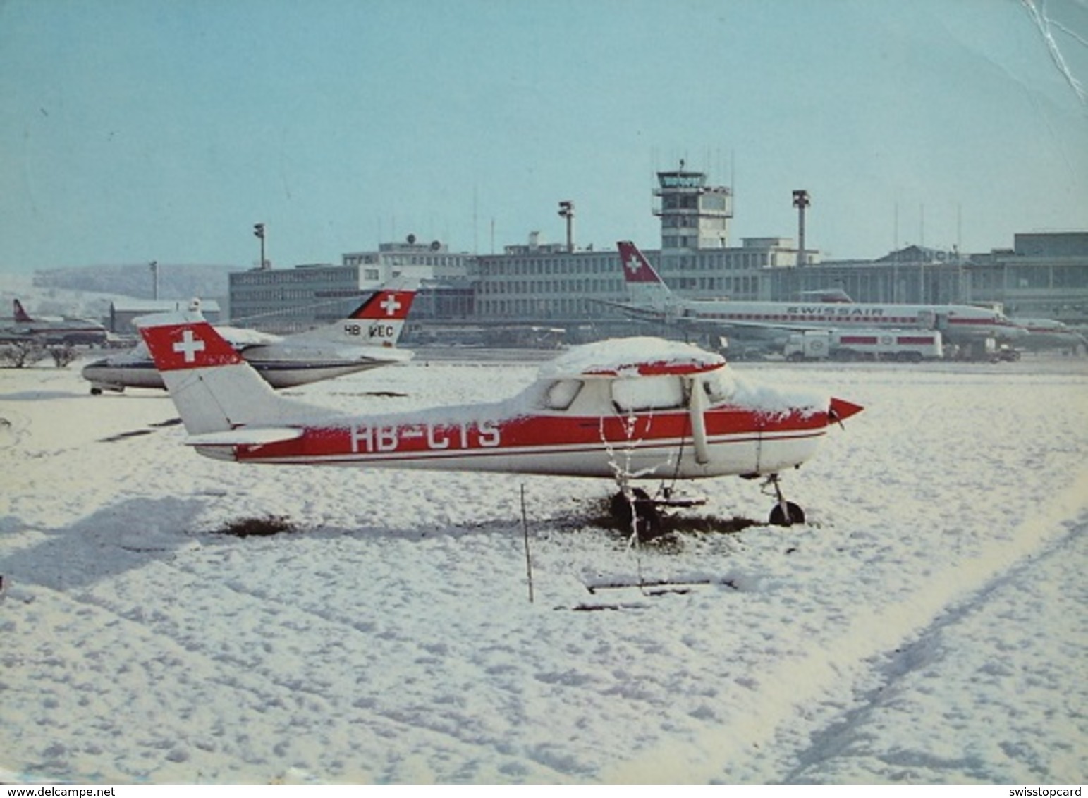 ZÜRICH KLOTEN Flughafen Im Winter Flugzeug - Kloten