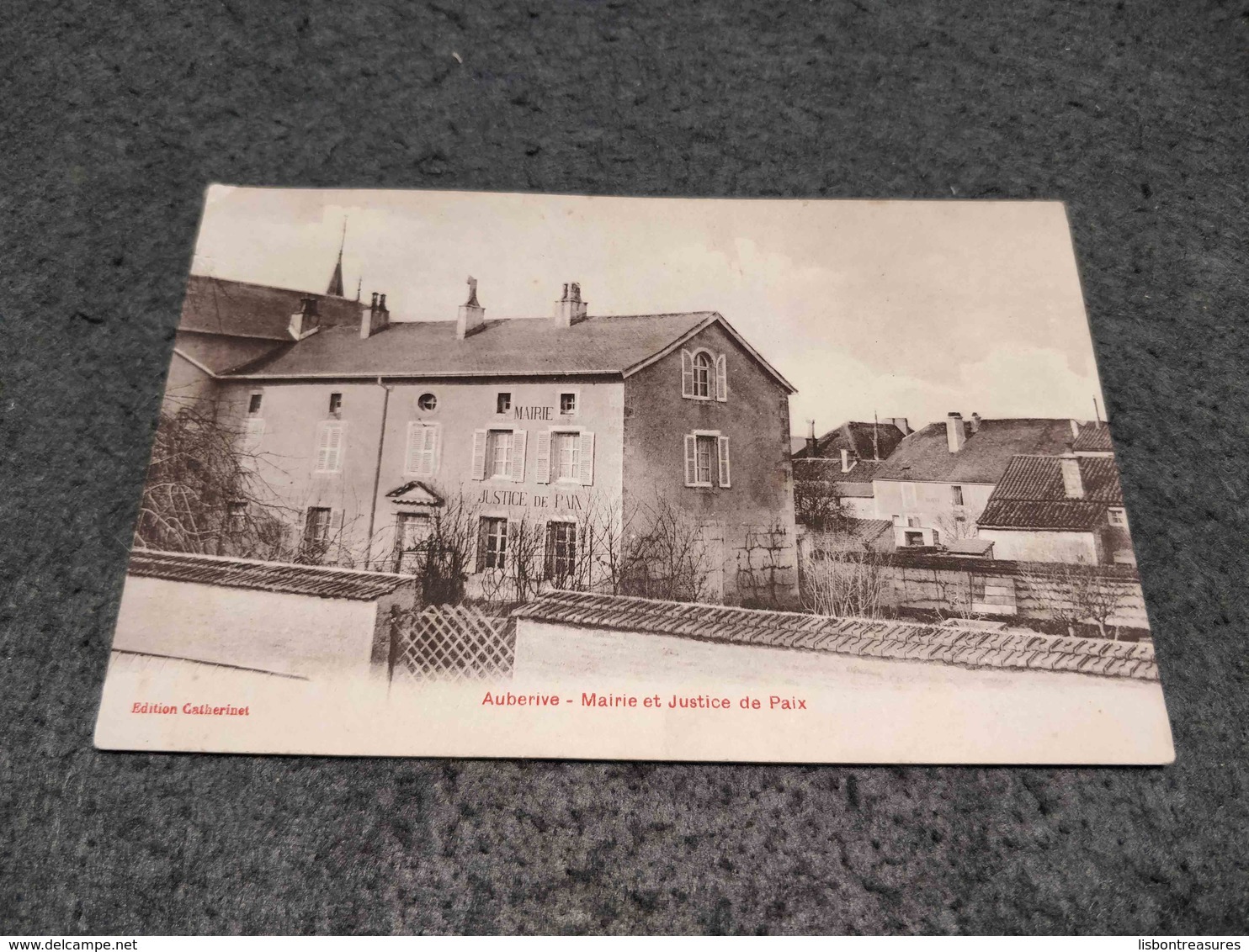 ANTIQUE POSTCARD FRANCE AUBERIVE MAIRIE ET JUSTICE DE PAIX UNUSED - Auberive