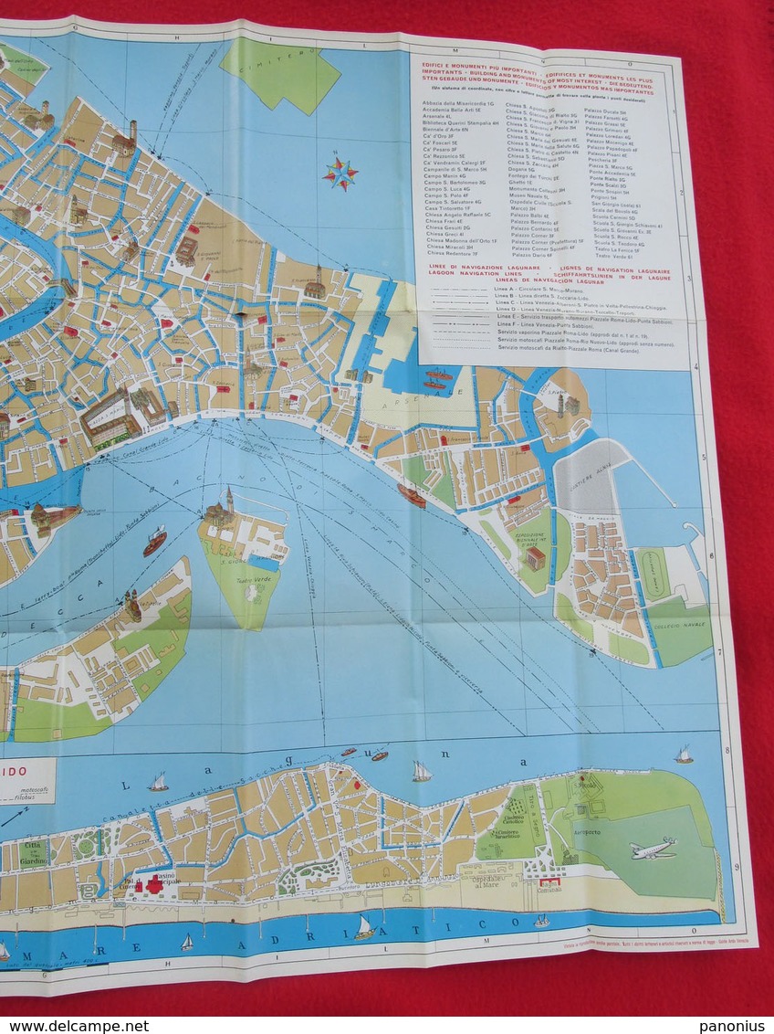 VENEZIA / VENICE ITALY OLD NAUTICAL MAP - Nautical Charts