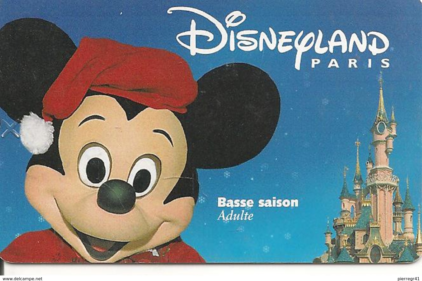 PASS--DISNEYLAND-MICKEY-A DULTE-BASSE SAISON-SPEOS-2000/01/MIK- TB E - Passeports Disney