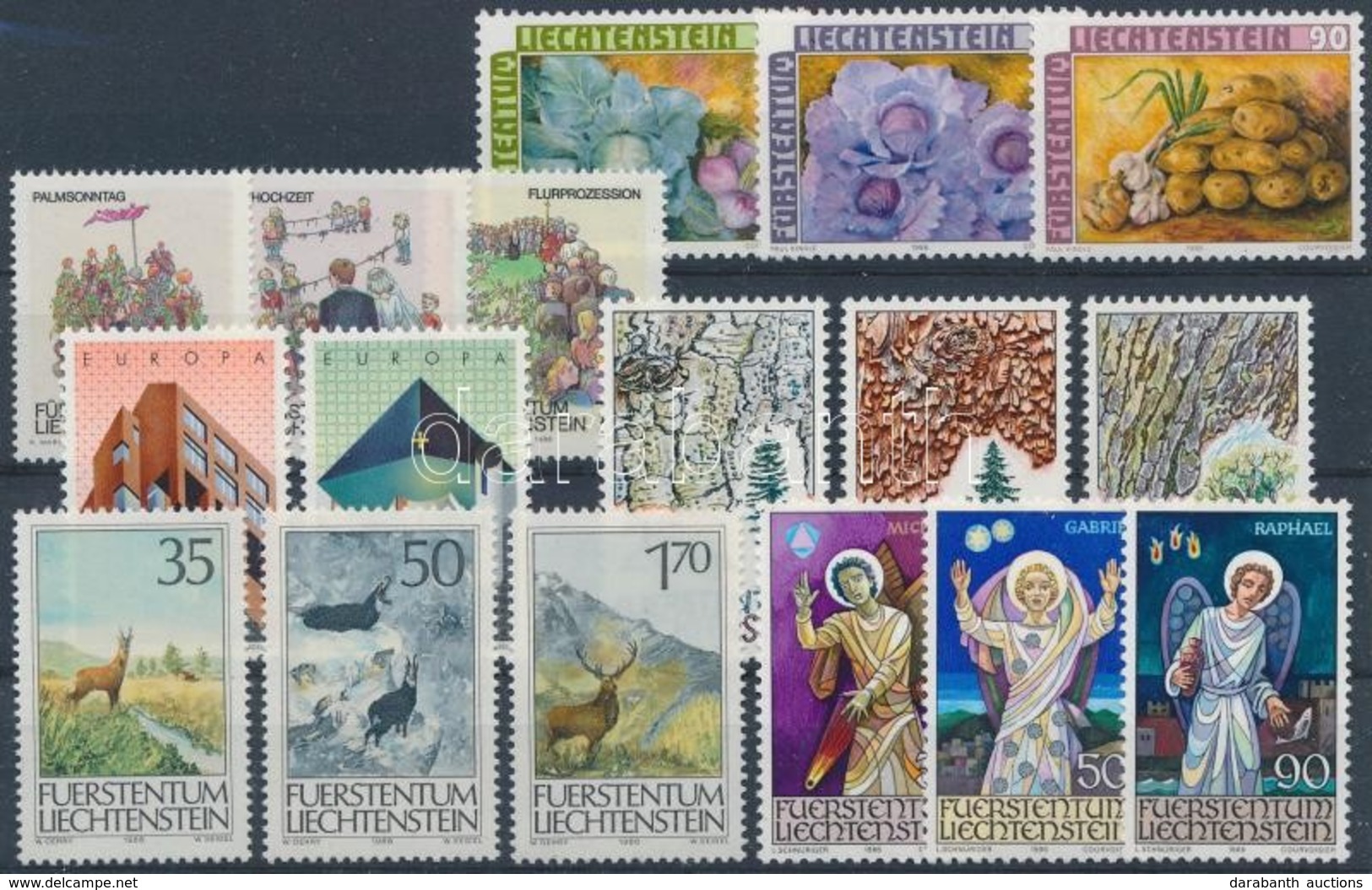 ** 1986-1987 Liechtenstein 6 Db Klf Sor - Andere & Zonder Classificatie