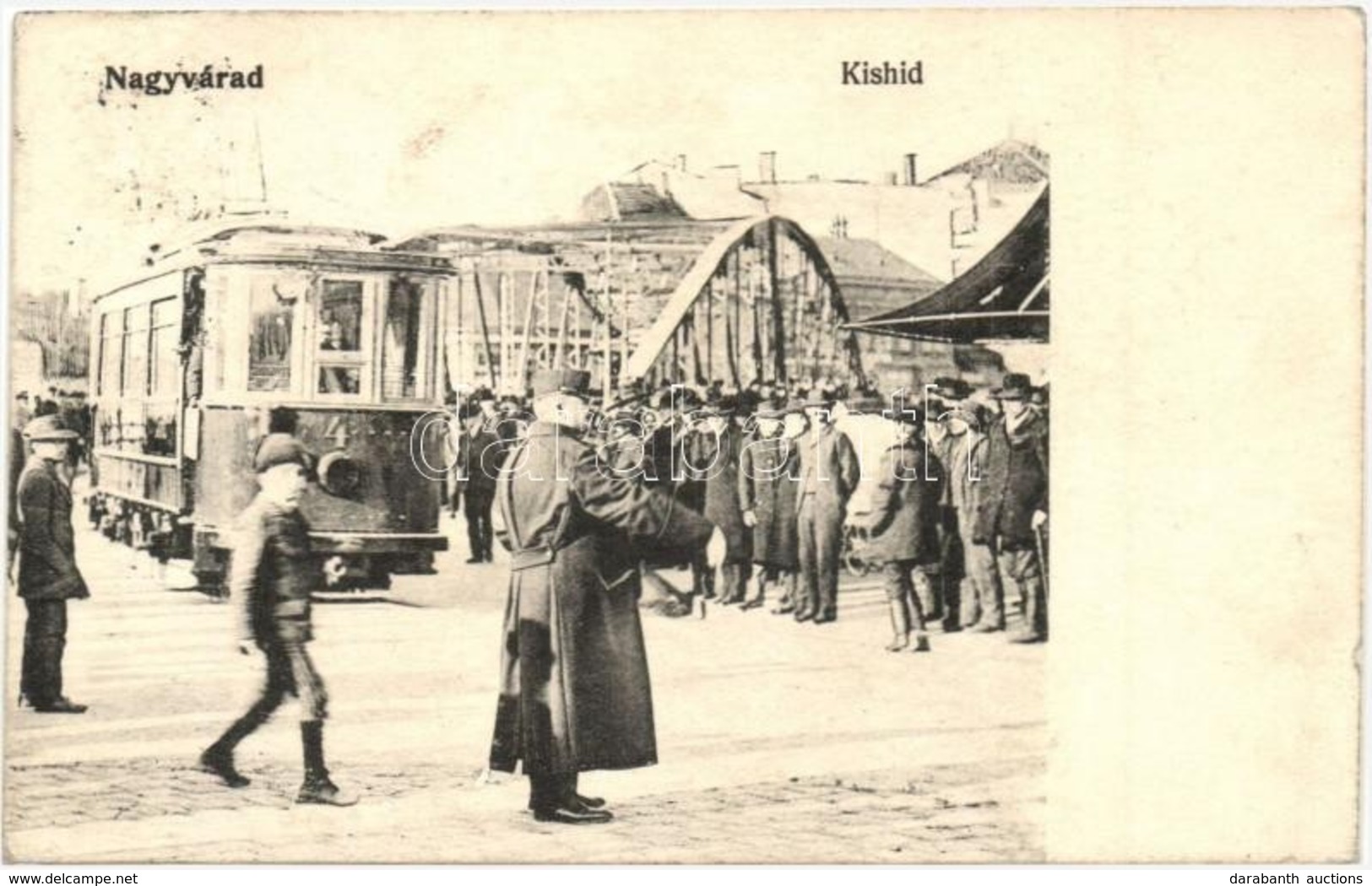 T2/T3 1909 Nagyvárad, Oradea; Kis Híd, Villamos / Bridge With Tram - Zonder Classificatie