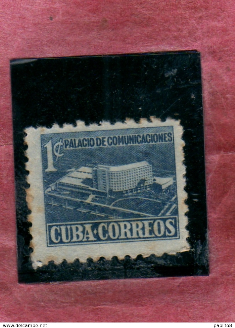CUBA 1957 POSTAL TAX STAMPS TASSE TAXE COMMUNICATIONS BUILDING PALACIO DE COMUNICACIONES CENT. 1c MNH - Postage Due