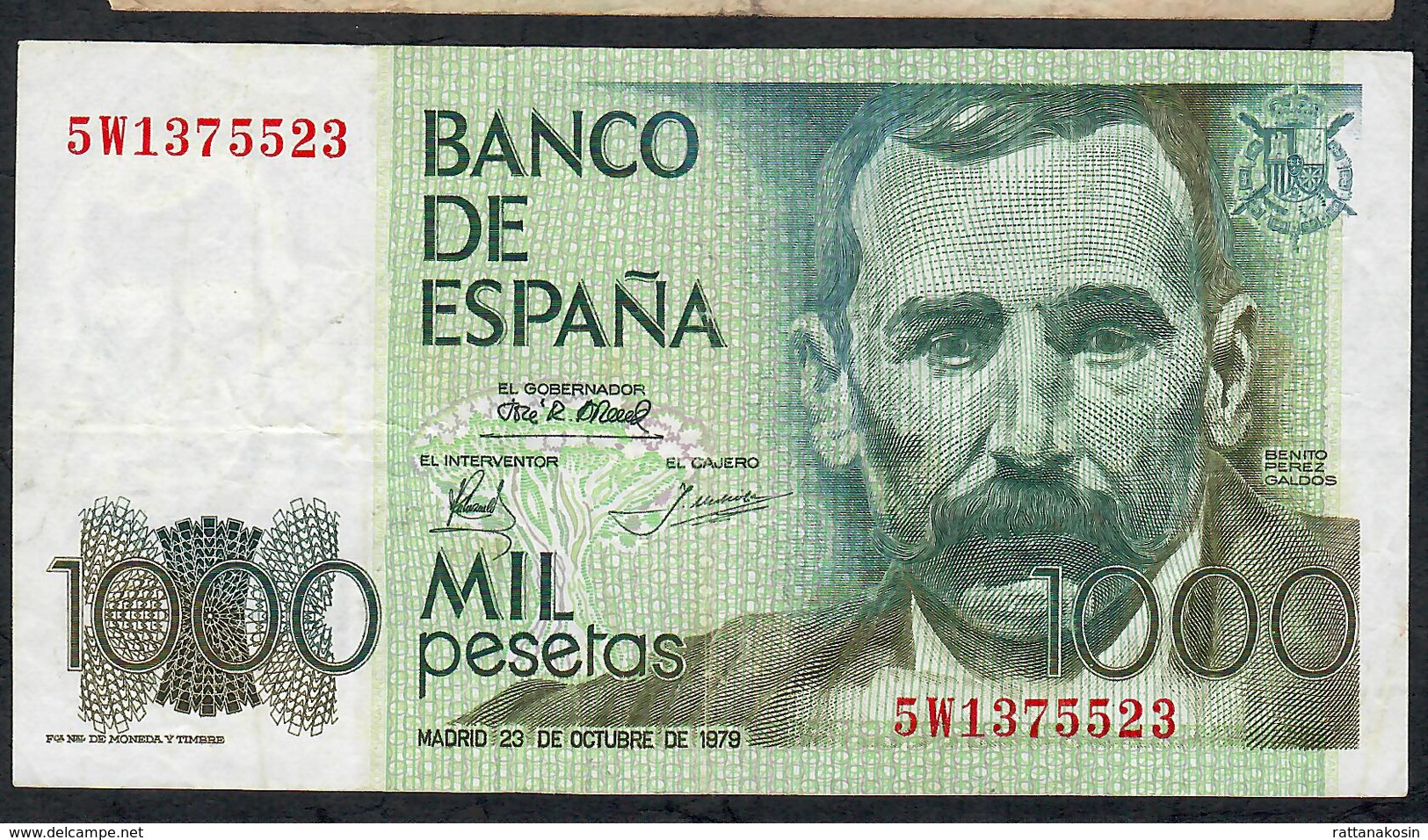 SPAIN P158a  1000  PESETAS 1979 #5W1375523     VF NO P.h. ! - [ 4] 1975-… : Juan Carlos I