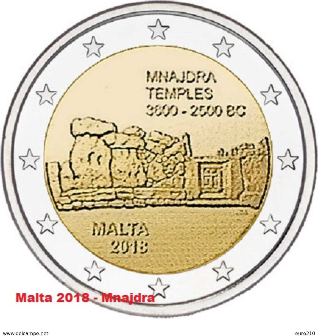 MALTA - 2 Euro 2018 - Temples De Mnajdra - COINCARD - Malte