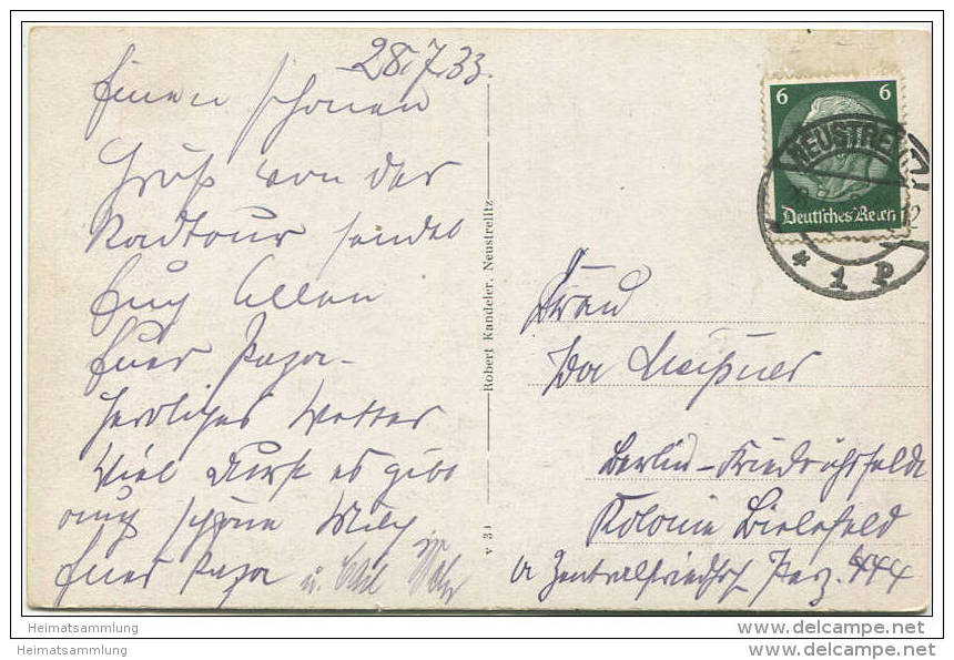 Neustrelitz - Helgoland - Verlag Robert Kandeler Neustrelitz Gel. 1933 - Neustrelitz