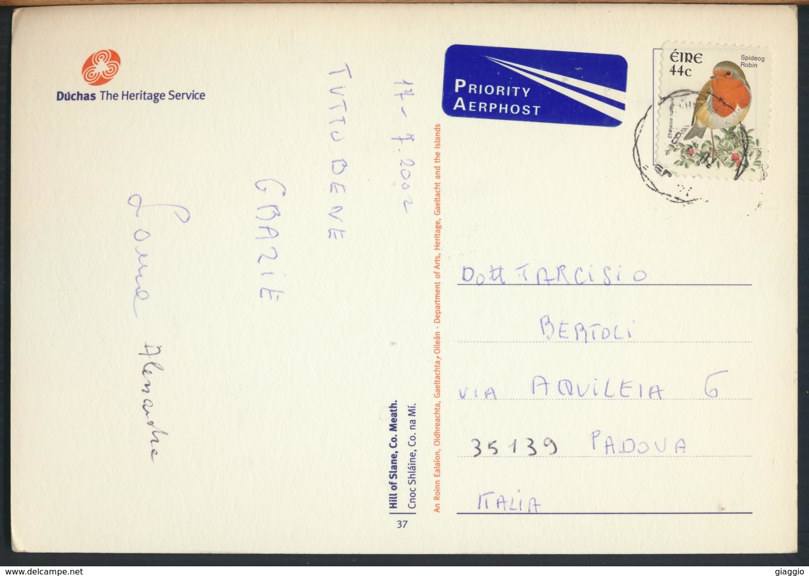 °°° GF537 - IRELAND - HILL OF SLANE With Stamps °°° - Meath