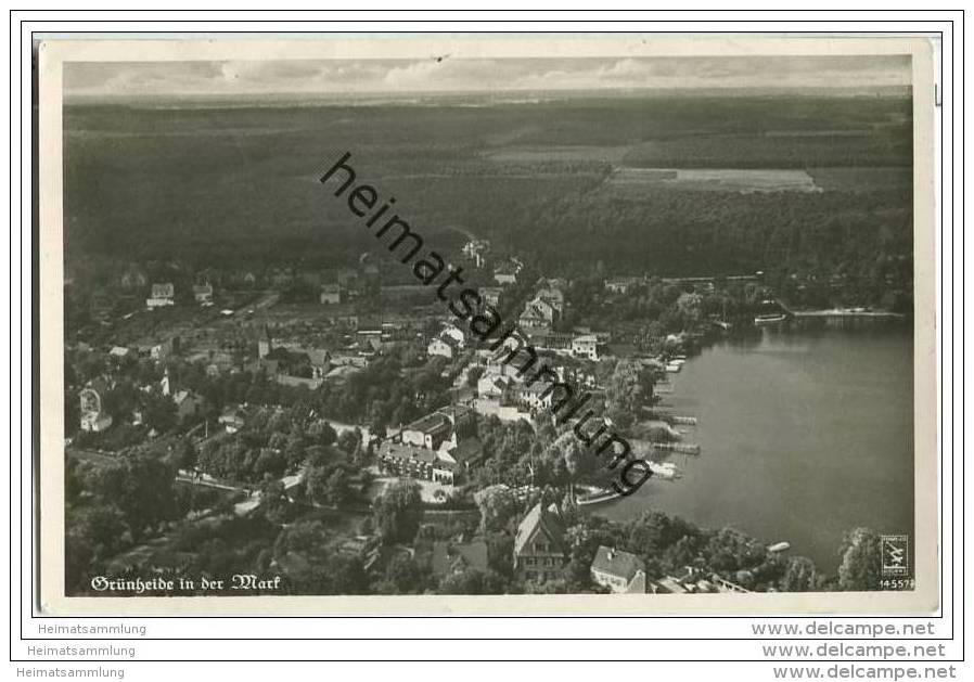 Grünheide In Der Mark - Fliegeraufnahme - Foto-AK - Gruenheide