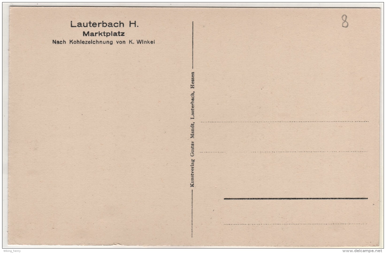 Lauterbach - S/w Marktplatz 1   Künstlerkarte - Lauterbach