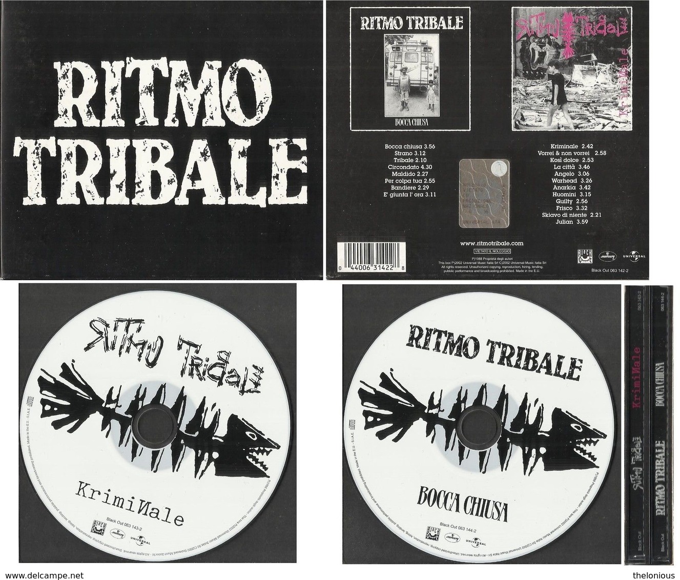 # BOX CD Ritmo Tribale: "Ritmo Tribale" Rarissimo Box Di 2 Cd Perfetto Come Nuovo - Hard Rock En Metal