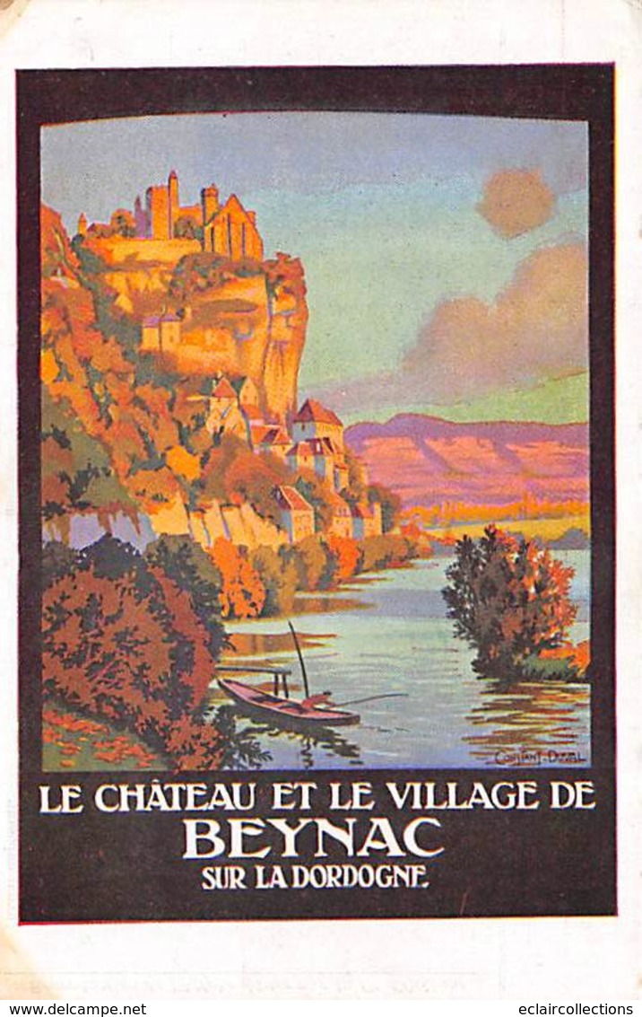 Publicité   Affiche De Chemin De Fer  Cie Orléans  Beynac 24  Illustrée Constant Duval  (voir Scan) - Advertising