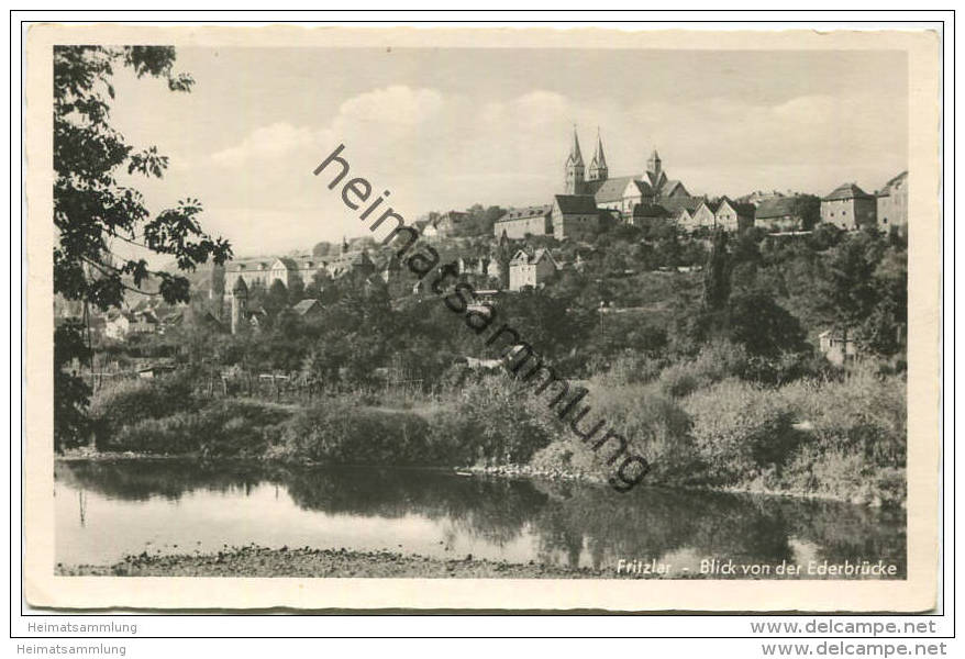 Fritzlar - Blick Von Der Ederbrücke - Foto-AK - Verlag H. Lublow Bergfreiheit/Wildungen - Fritzlar