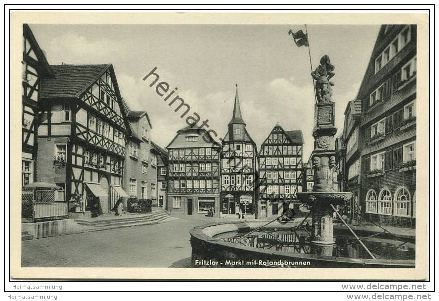 Fritzlar - Markt Mit Rolandsbrunnen - Verlag Schöning &amp; Co. Lübeck - Fritzlar