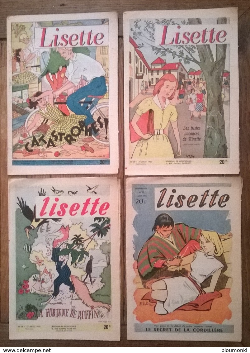 Lot De 15 Revues LISETTE Mai/juin/juillet/août 1953 - Lisette