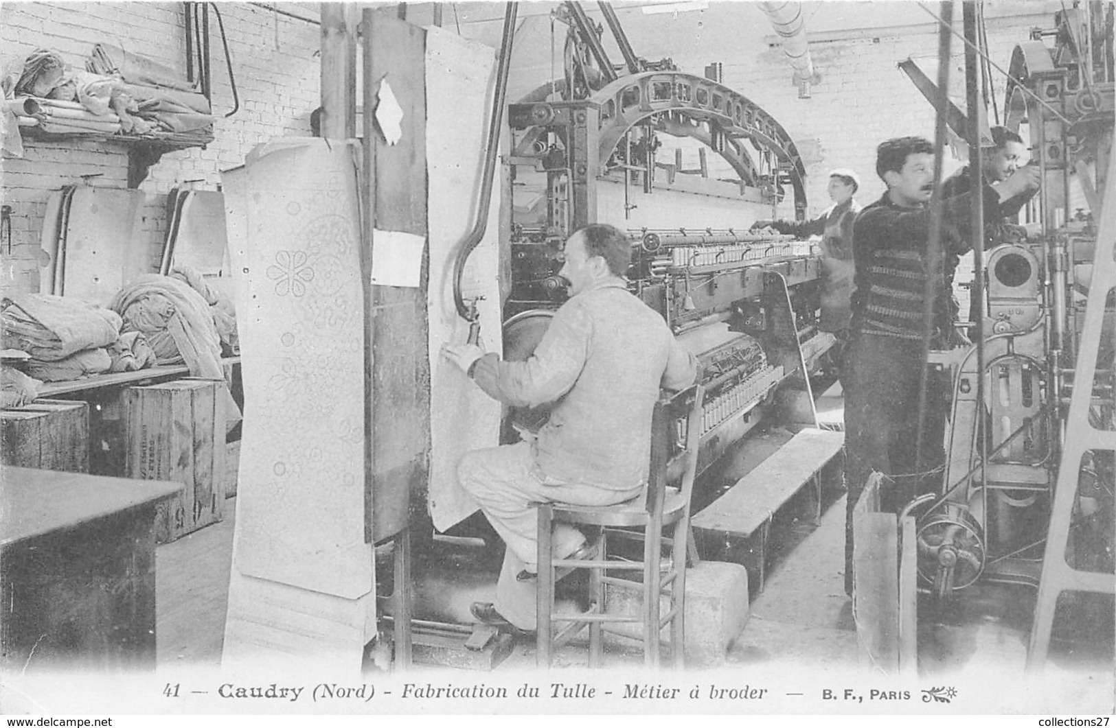 59-CAUDRY- FABRIQUE DU TULLE- METIER A BRODER - Caudry