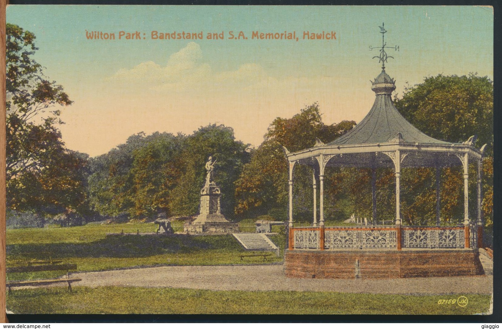 °°° 11857 - SCOTLAND - WILTON PARK , BANDSTAND AND S.A. MEMORIAL , HAWICK °°° - Roxburghshire