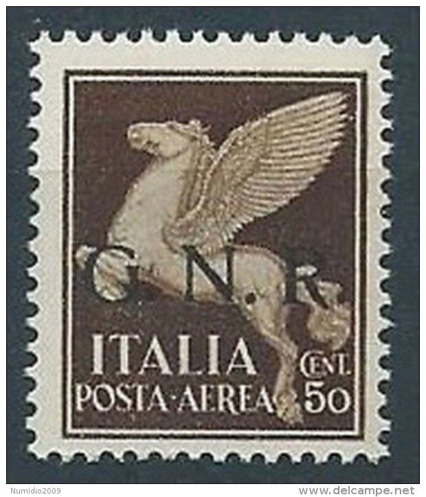 1944 RSI GNR VERONA POSTA AEREA 50 CENT MNH ** - RSI260-4 - Airmail