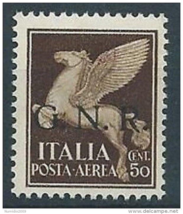 1944 RSI GNR VERONA POSTA AEREA 50 CENT MNH ** - RSI260-6 - Airmail