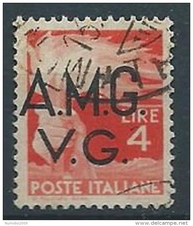 1945-47 TRIESTE AMG VG USATO DEMOCRATICA 4 LIRE - RR13221 - Gebraucht