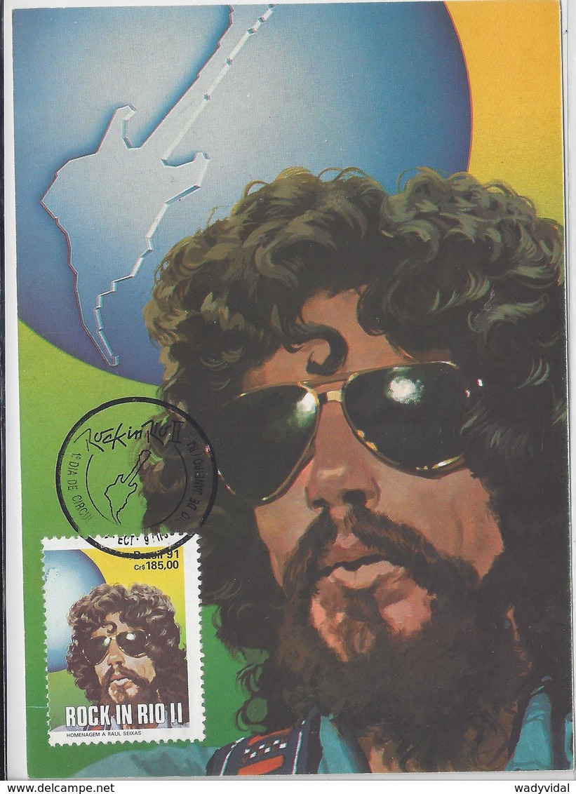 BRAZIL - 1991 - MAXIMUM CARD - RHM #MAX-150 - SINGER - RAUL SEIXAS .......... WNV - Maximumkarten