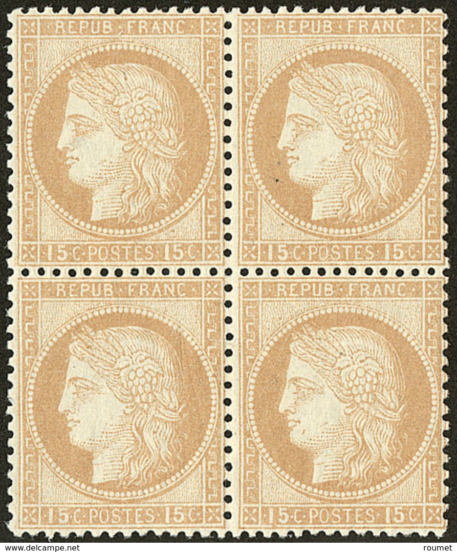 * No 55, Bloc De Quatre, Très Frais. - TB - 1871-1875 Ceres