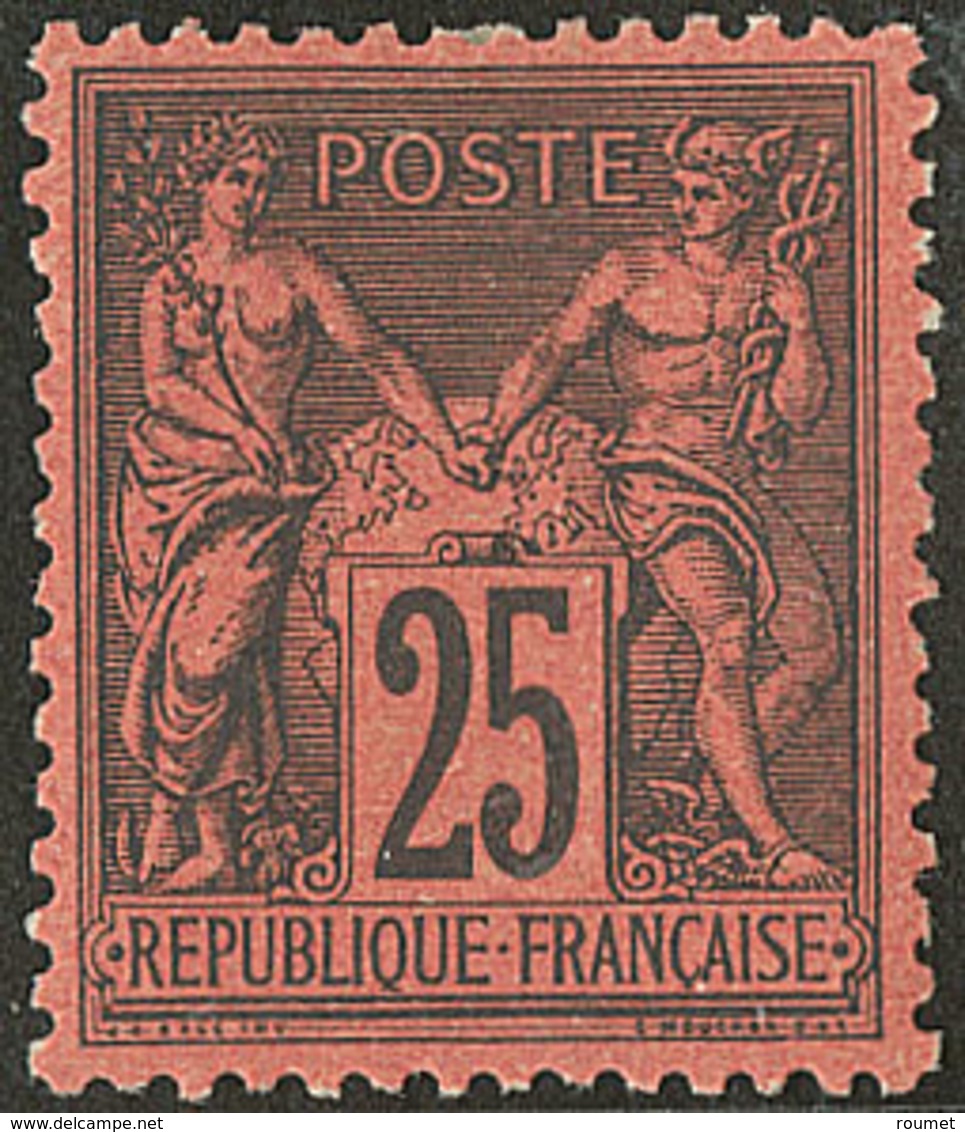 * No 91, Noir Sur Rouge, Très Frais Et Centré. - TB. - R - 1876-1878 Sage (Type I)