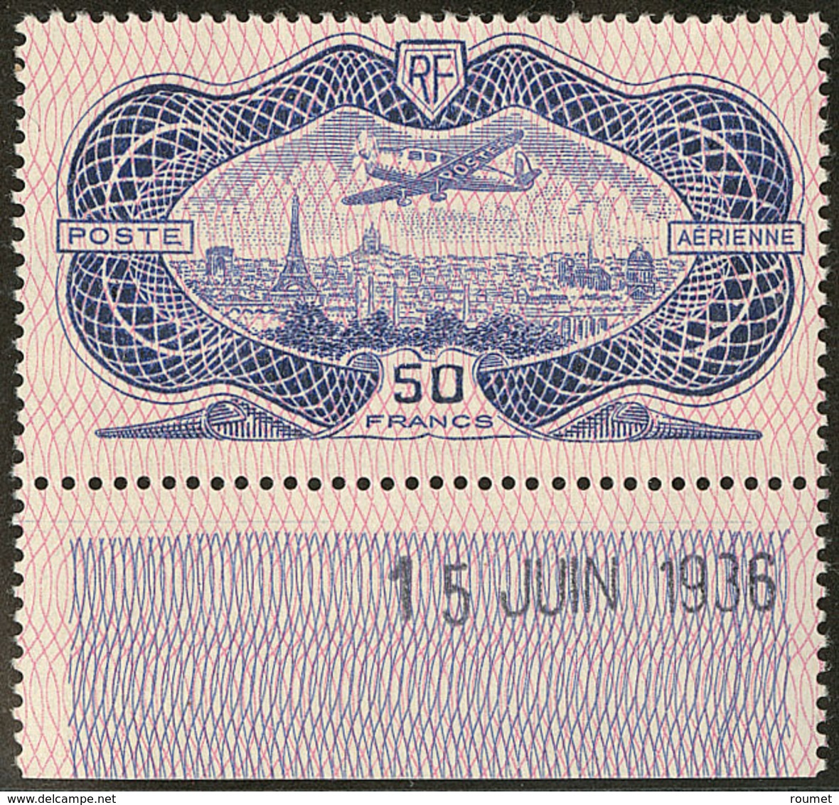 ** Burelé. No 15, Bdf Daté 15 Juin 1936, Très Frais. - TB. - R - 1927-1959 Mint/hinged