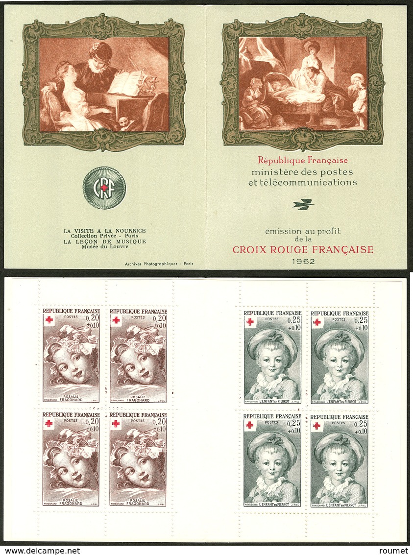 ** Croix-Rouge. 1962, Carnet De 4 Paires N°1366a/1367a. - TB - Red Cross