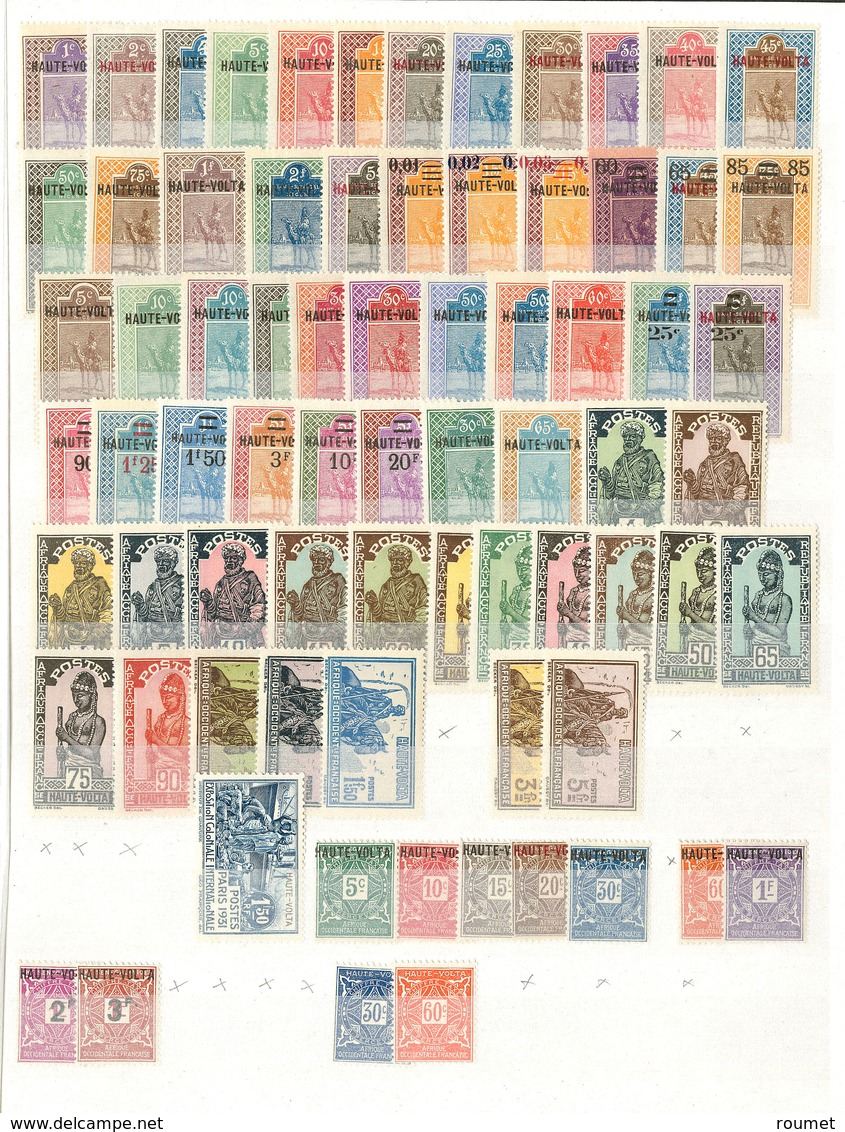 ** HAUTE-VOLTA. Collection. 1920-1931 (Poste, Taxe), Complète Sauf 61, 63, 64, 66/68, Taxe 6, 11/14 Et 18/20. - TB - Other & Unclassified