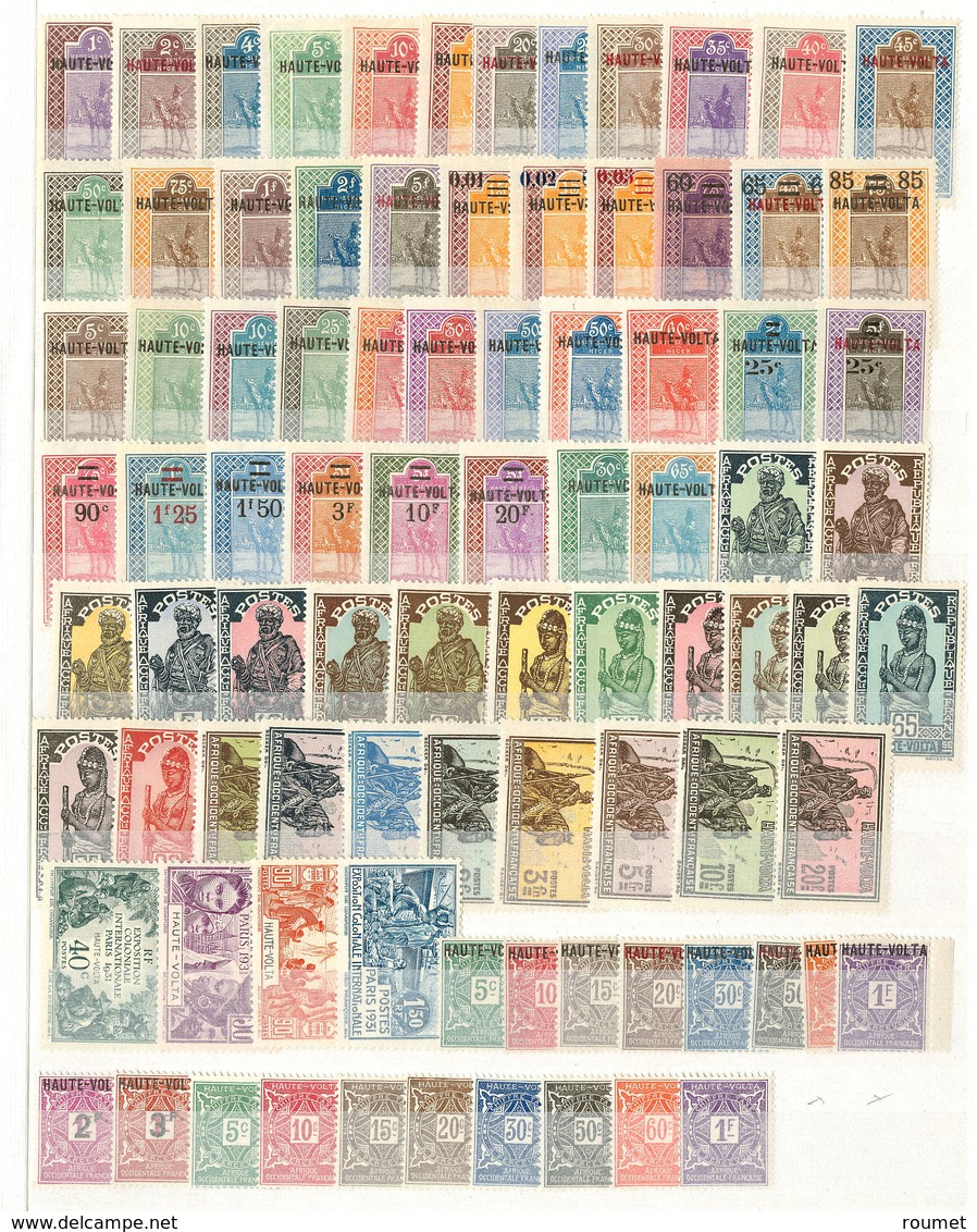 ** HAUTE-VOLTA. Collection. 1920-1931 (Poste, Taxe), Complète Sauf Taxe 19 Et 20. - TB - Other & Unclassified