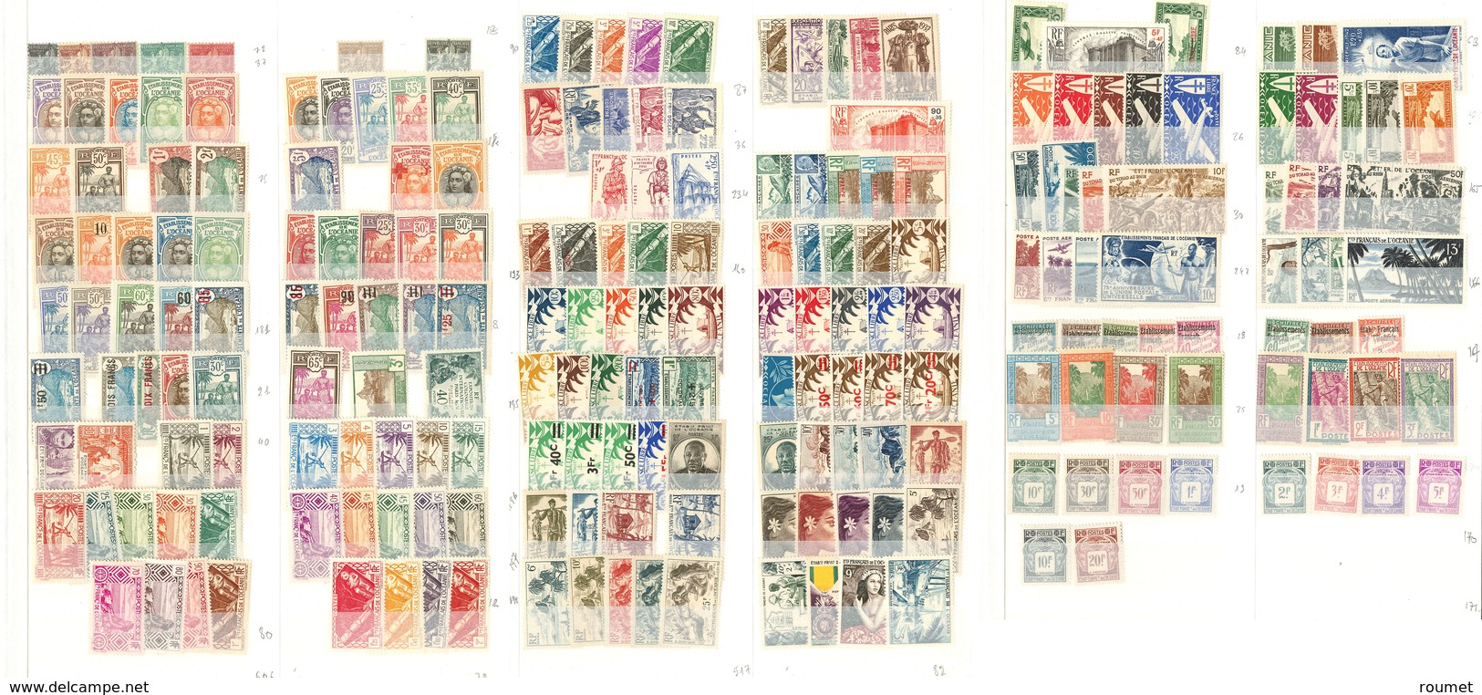 ** Collection. 1892-1955 (Poste, PA, Taxe), Valeurs Moyennes Et Séries Complètes. - TB - Other & Unclassified
