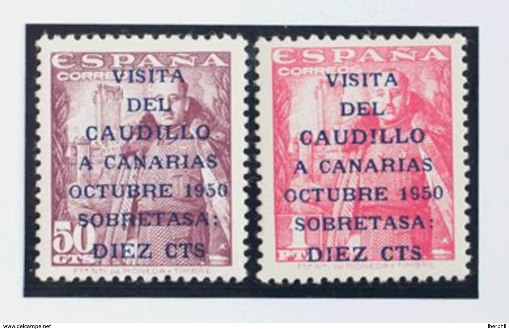 **1088/89he. 1951. Serie Completa (excelentes Centrajes). Variedad "CAUDILLO" ESTRECHO. MAGNIFICA. Edifil 2015: +370 Eur - Otros & Sin Clasificación