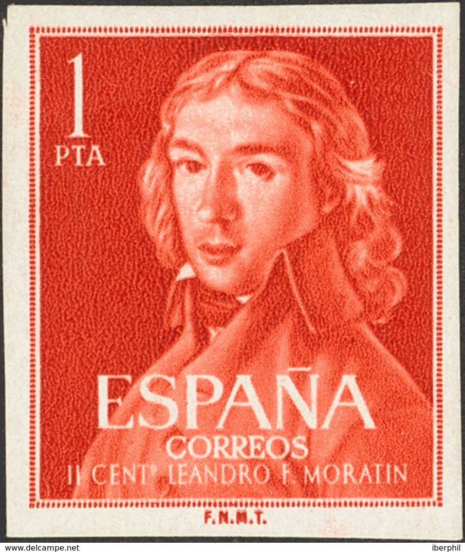 **1328s. 1961. 1 Pts Naranja Oscuro. SIN DENTAR. MAGNIFICA. Edifil 2018: 300 Euros - Autres & Non Classés