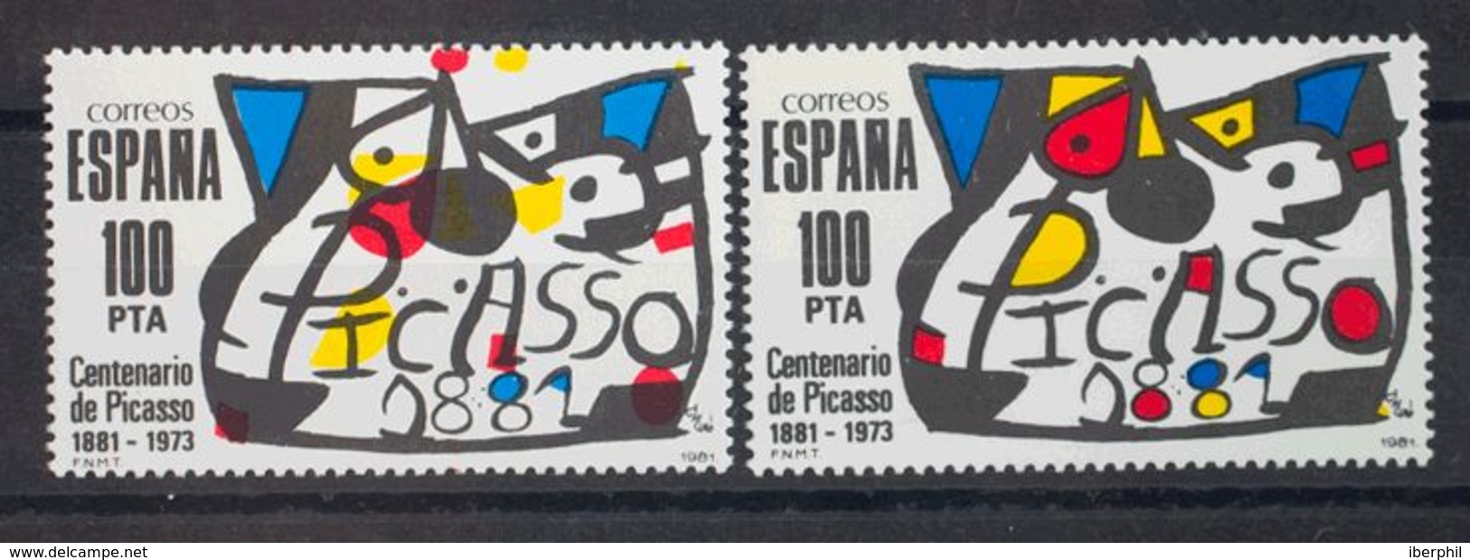 **2609id. 1981. 100 Pts Multicolor. Variedad COLORES ROJO Y AMARILLO DESPLAZADOS. MAGNIFICO. Edifil 2010: 85 Euros - Otros & Sin Clasificación