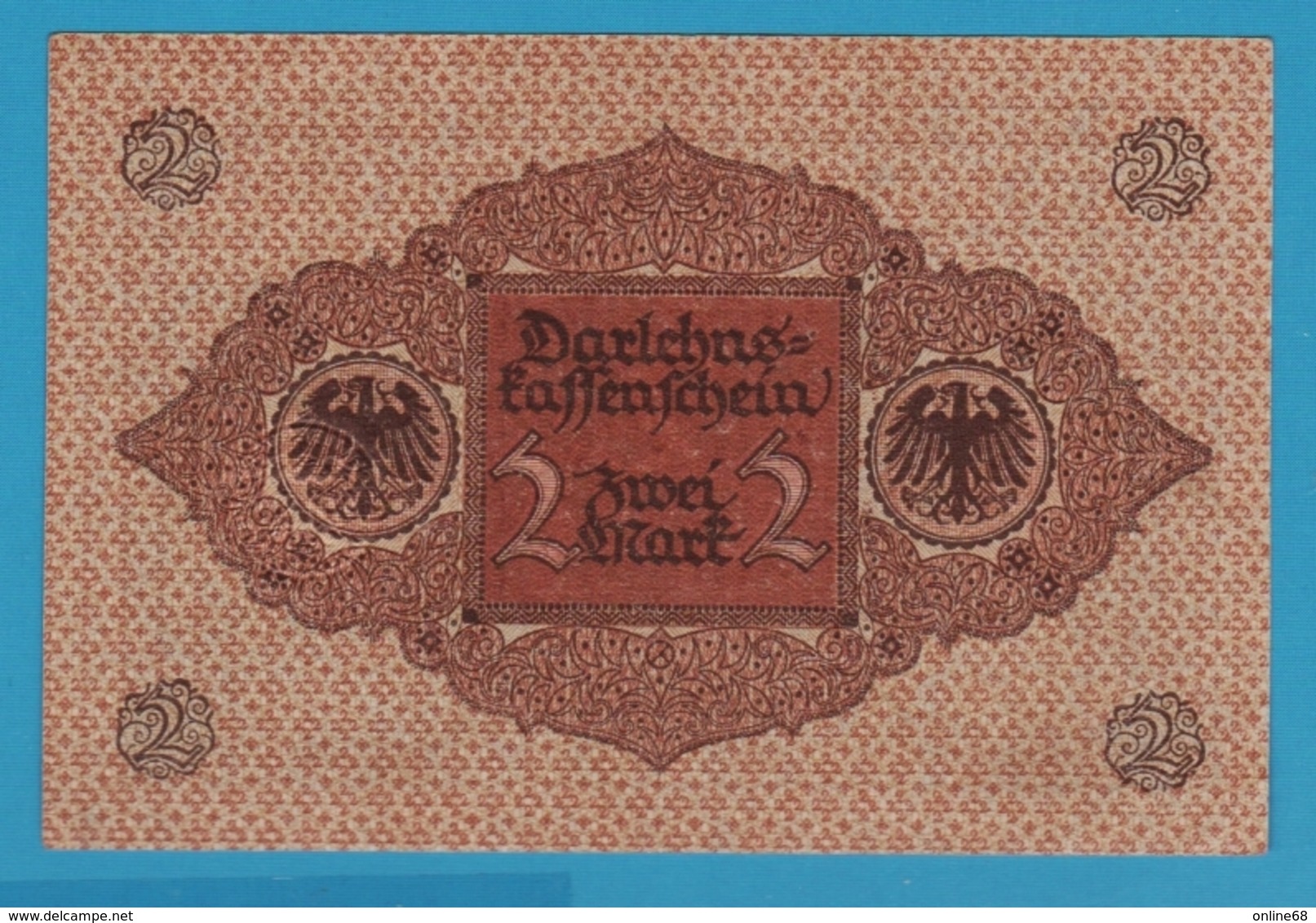 DEUTSCHES REICH 2 MARK 01.03.1920 SERIE 228.442584 P# 60 DARLEHENSKASSENSCHEIN - Reichsschuldenverwaltung