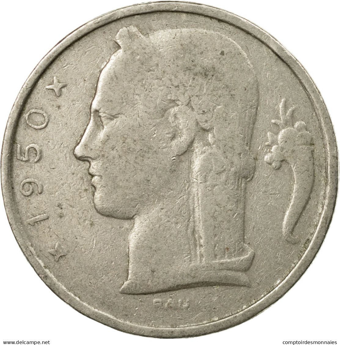 Monnaie, Belgique, 5 Francs, 5 Frank, 1950, TTB, Copper-nickel, KM:134.1 - 5 Franc