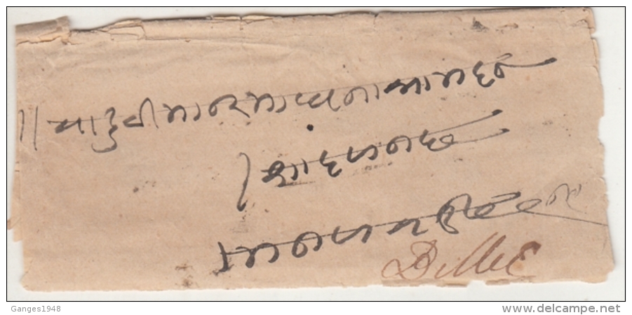 India QV Era  1870's   Unfranked  Postage Due  Small Cover  2  Scans  #  11781  D Inde Indien - 1858-79 Kolonie Van De Kroon