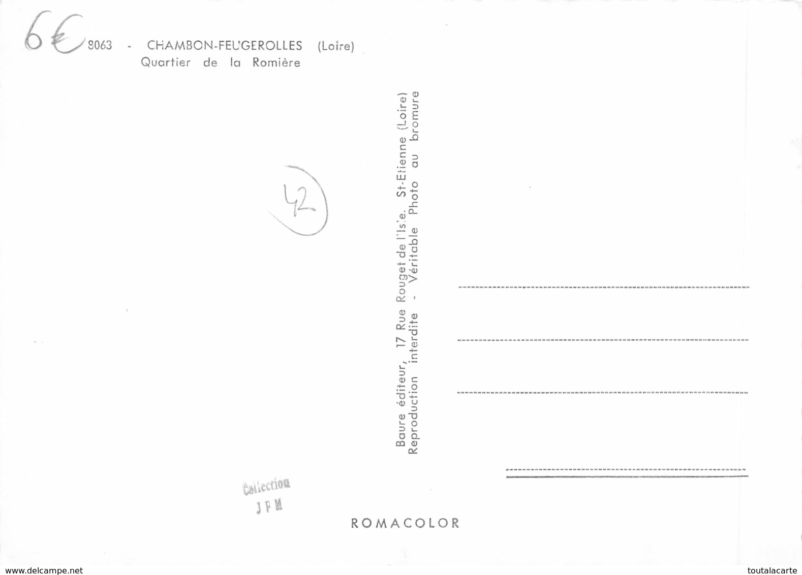 CPSM 42 LE CHAMBON FEUGEROLLES QUARTIER DE LA ROMIERE     Grand Format 15 X 10,5 - Le Chambon Feugerolles
