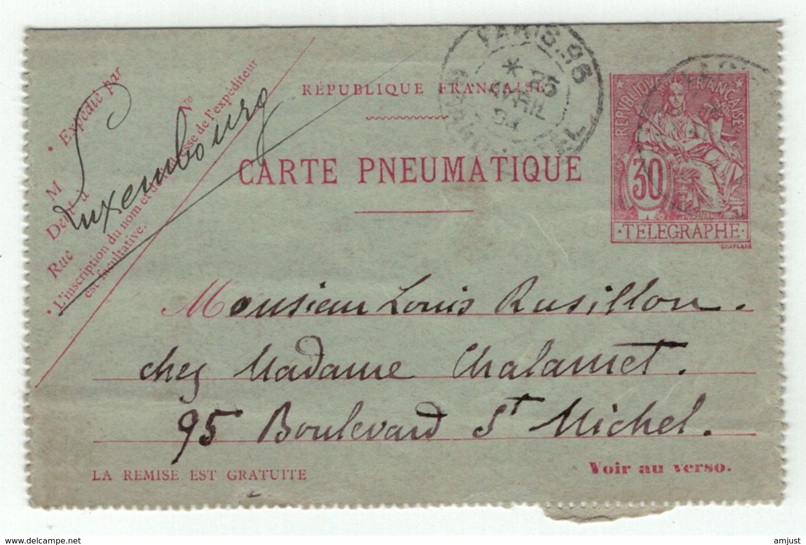 France // Entier Postaux // Entier Postal, Carte Pneumatique - Pneumatic Post