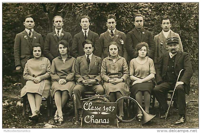 060918C - 38 CHANAS Classe 1927 - CARTE PHOTO - Chanas