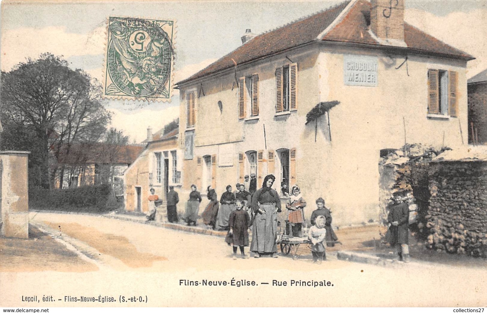 78-FLINS-NEUVE-EGLISE- RUE PRINCIPALE - Flins Sur Seine