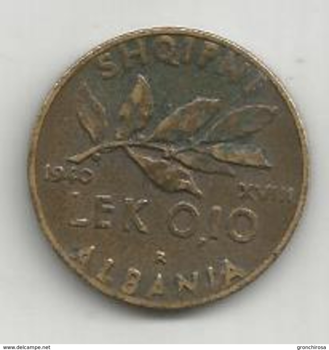 Albania Italiana, 1940, 0,10 Lek, Vittorio Emanuele. - Albania