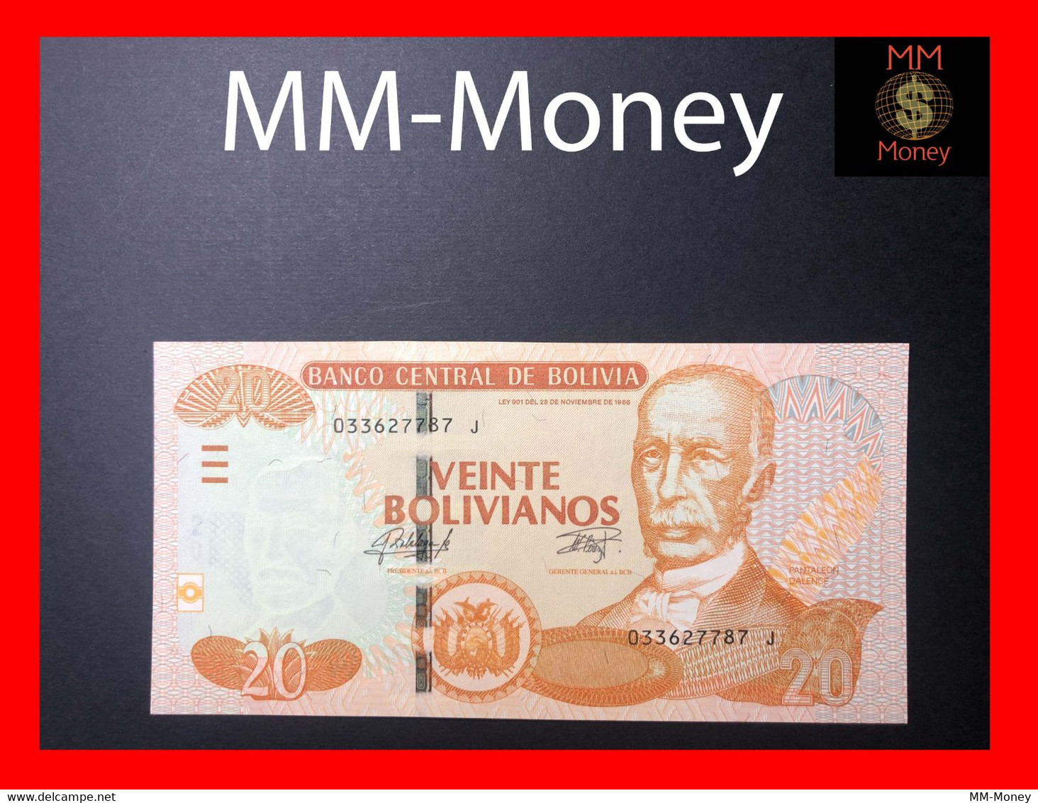 BOLIVIA 20 Bolivianos 2016   P. 244  "serie J"   UNC - Bolivia