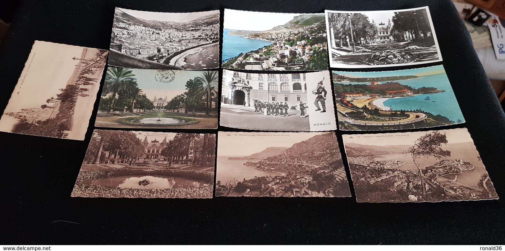 LOT De 10 Cp MONACO MONTE CARLO Corniche Casino Jardins Terrasses Rocher Palais Port De Roquebrune Garde SAS Cap Martin - Sammlungen & Lose