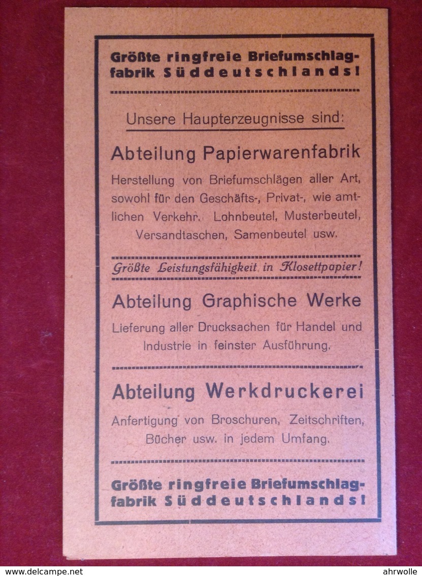 Doppelkarte Der Amtliche Dollarkurs 1919 Bis 1924 G. Knapp & Cie Pfullingen - Reutlingen