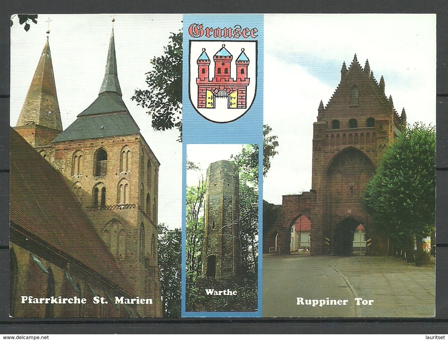 Deutschland Ansichtskarte GRANSEE 1995 Gesendet, Mit Briefmarke + Nebenstempel - Gransee